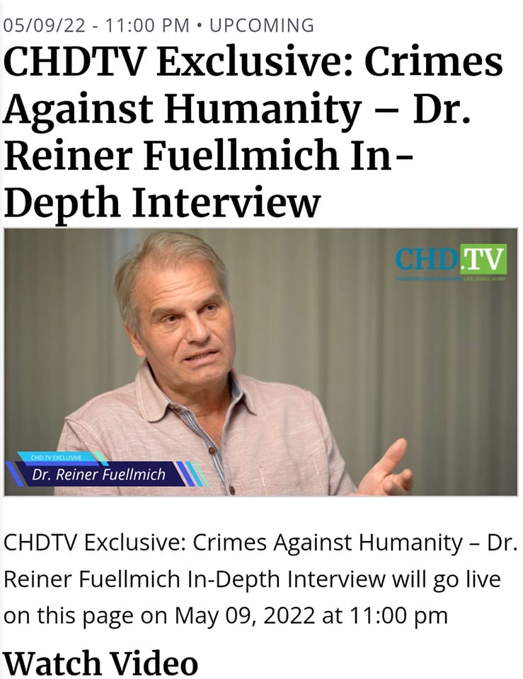Crimes Against Humanity – Dr. Reiner Fuellmich In-Depth Interview