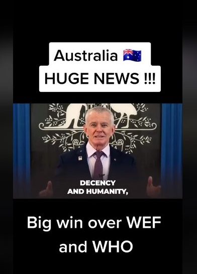 Huge win ! Australia says NO to WEF and WHO – Cheers Malcolm & One Nation a Big Win for All Australian’s !