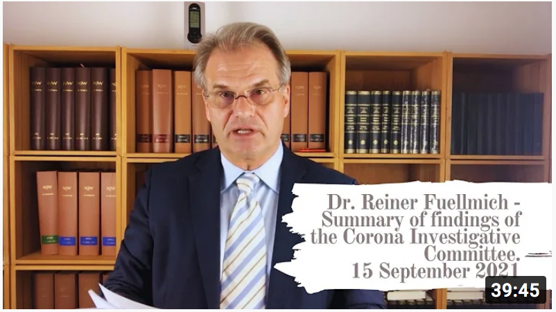 REINER FUELLMICH – Corona Investigative Committee & CRIME AGAINST HUMANITY