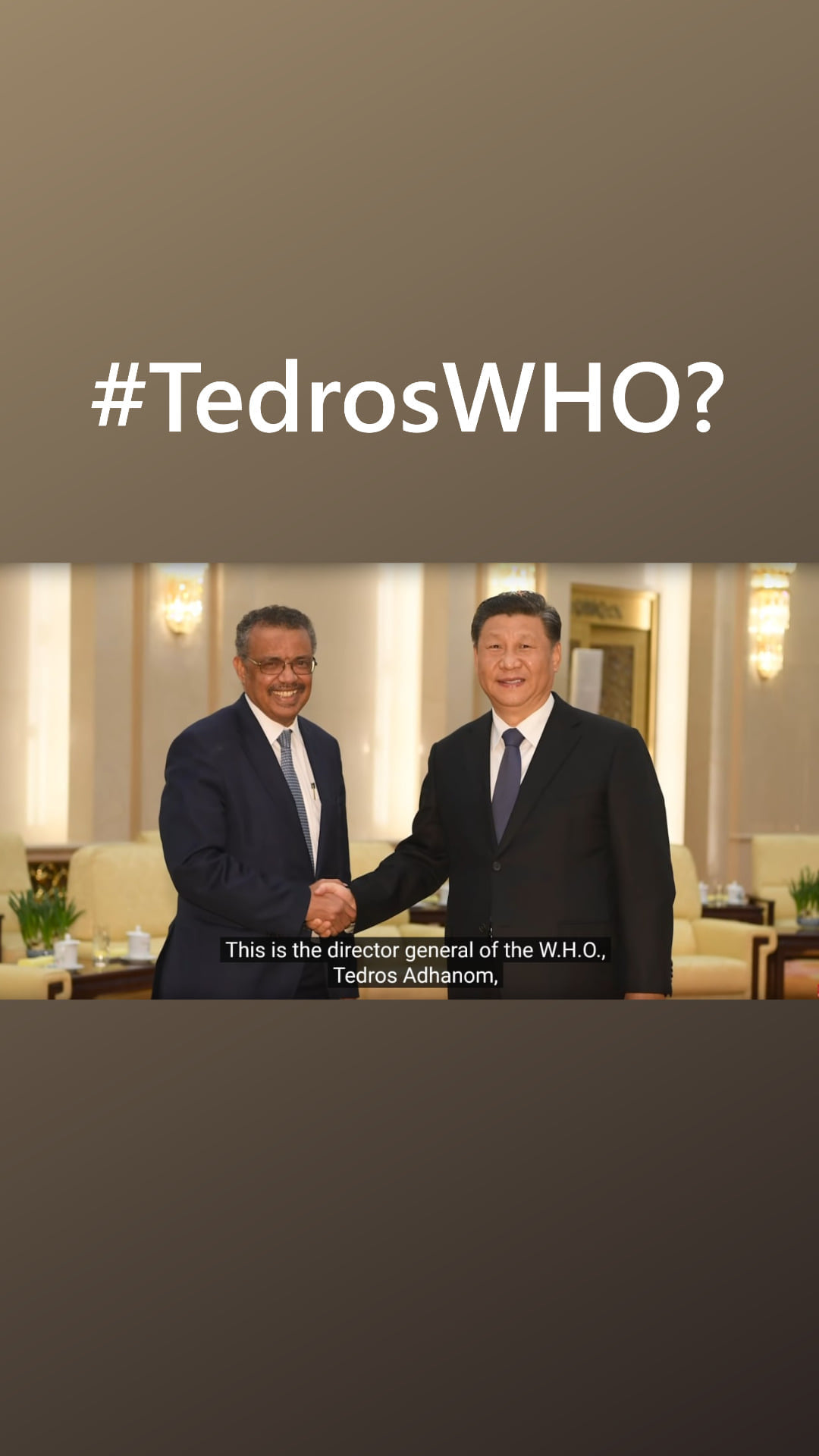 TEDROS WHO?